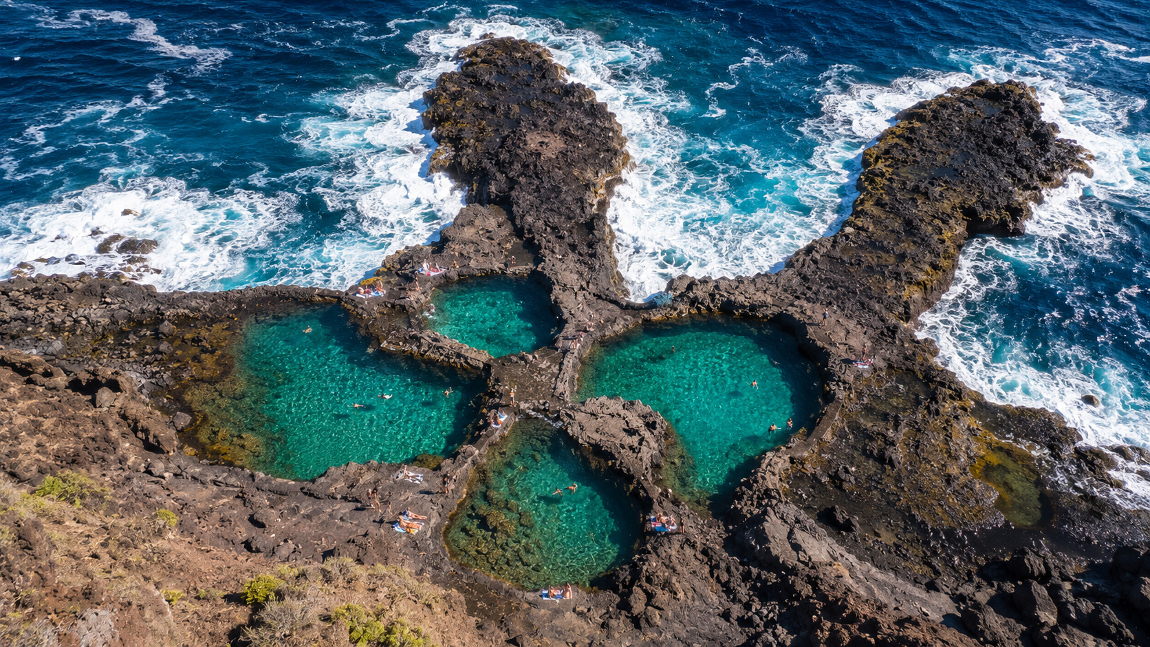 Charco del Viento — fyra sammankopplade naturpooler
