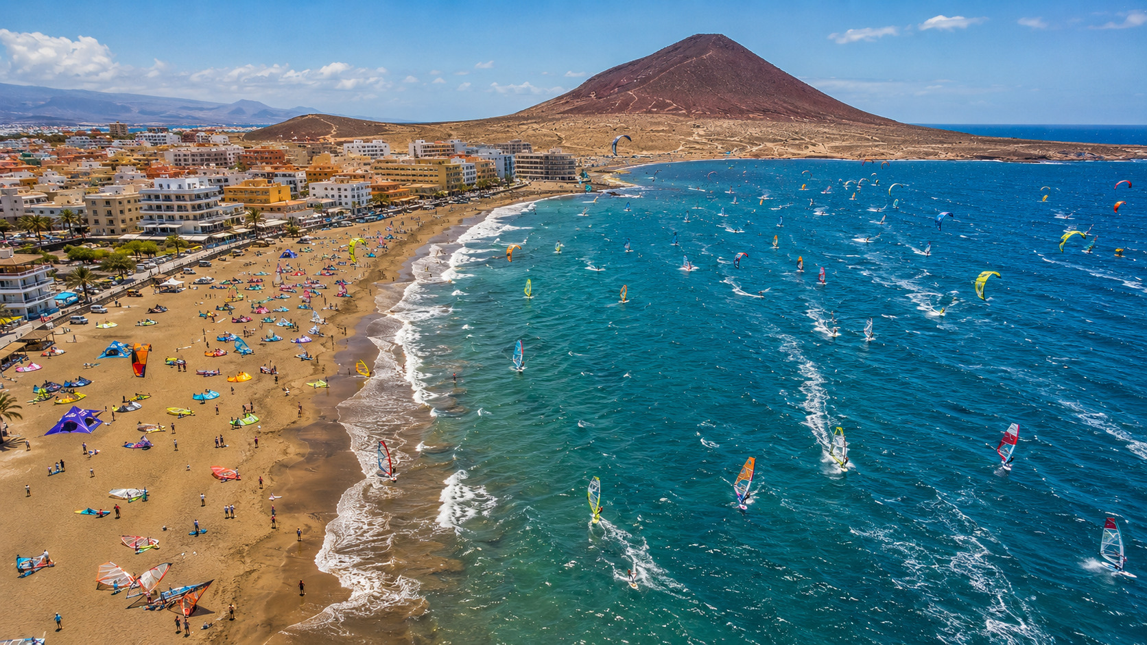 Surfing och vattensport i El Médano
