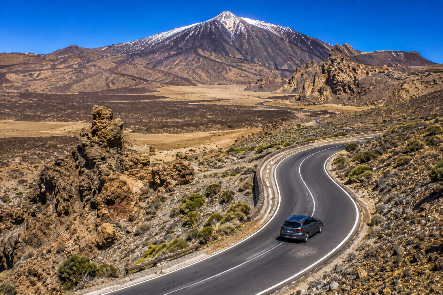 Teide nationalpark på Teneriffa — Spaniens högsta berg och Mars-likt landskap